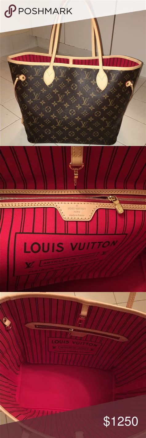 louis vuitton neverfull red lining|louis vuitton lv neverfull interior.